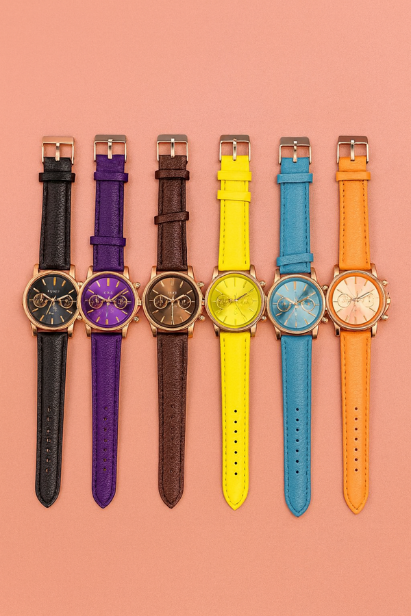 Montre Unisexe Élégante – Collection Couleurs
