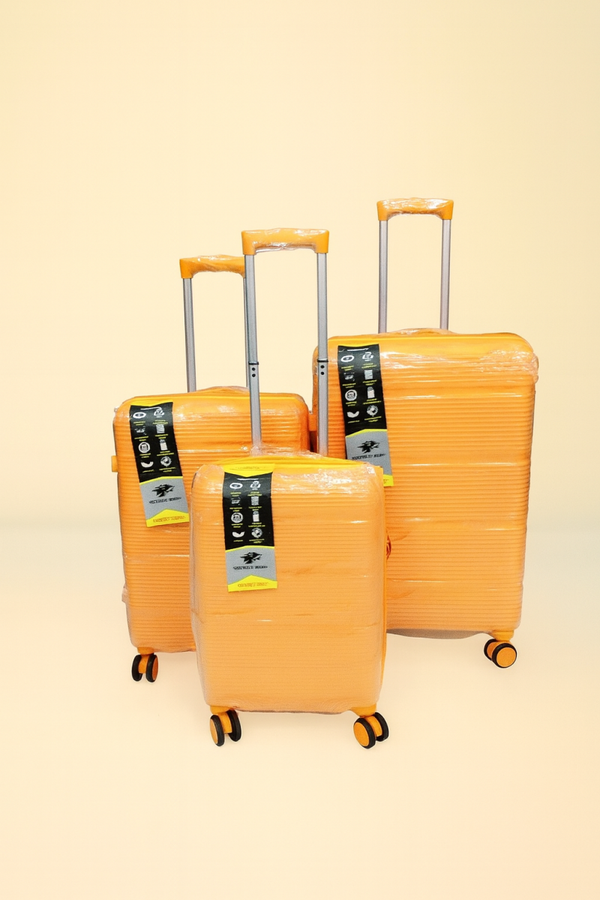 Lot de 3 valises orange vif