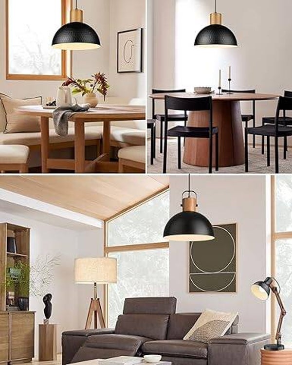 ELYONA 2 Pack Hammered Pendant Lights