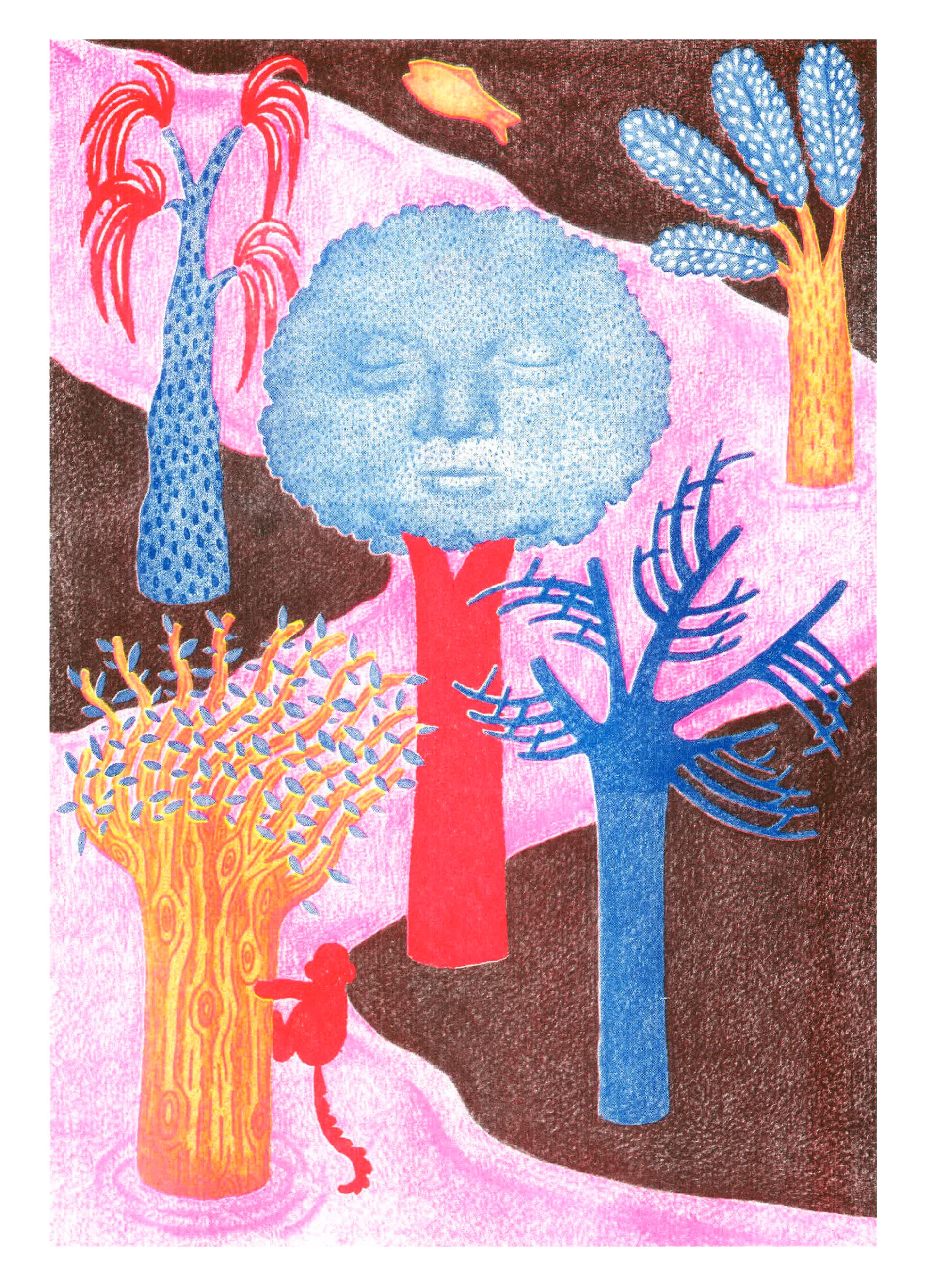 Hanneke Rozemuller - Boom - A3 Riso print