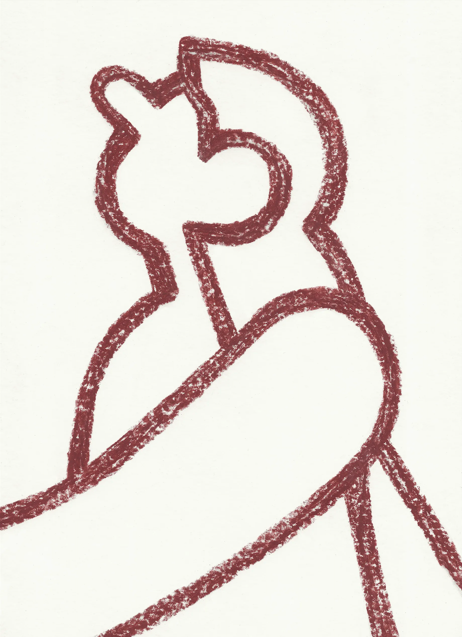 Taffin de Rozario -  Pose 4 - Oliepastel tekening - A4