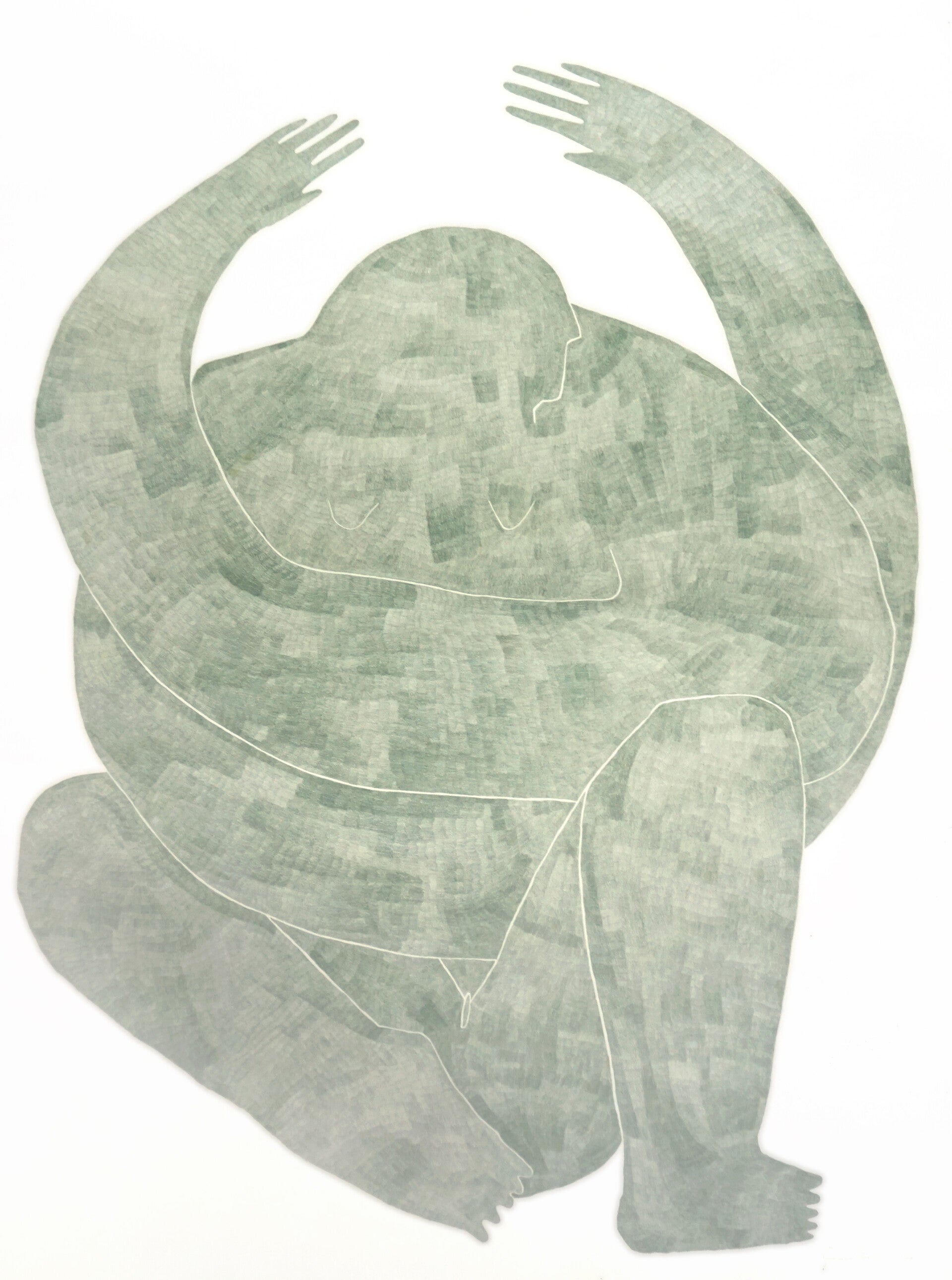 Gemma Oosterhof - Omarm - Potloodtekening - 70x100 cm