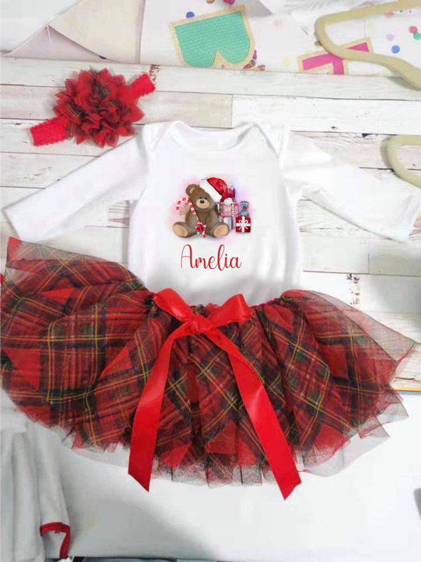 Christmas Tartan Romper