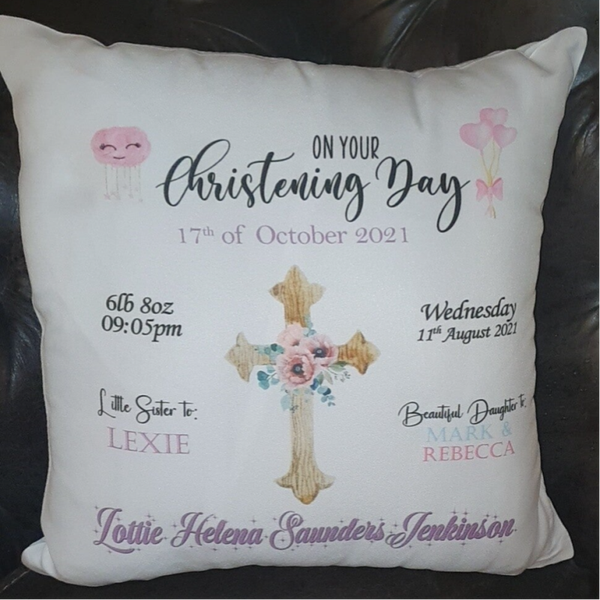 Christening cushion