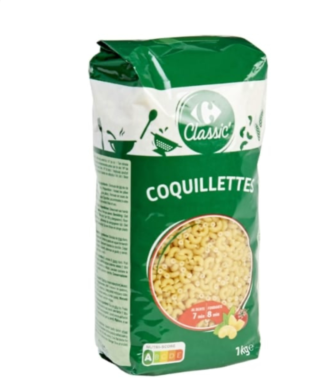 Pâte coquillettes