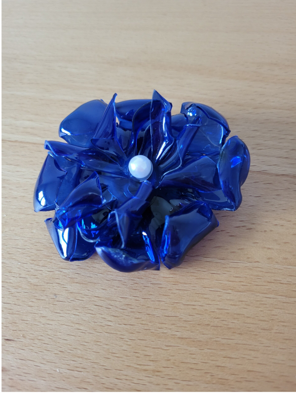 Brosche PET dunkelblau