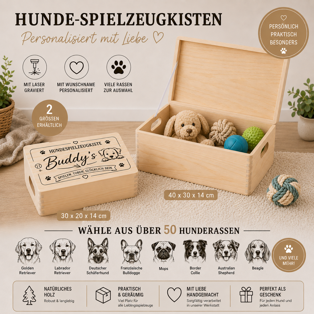 Hunde-Spielzeugbox