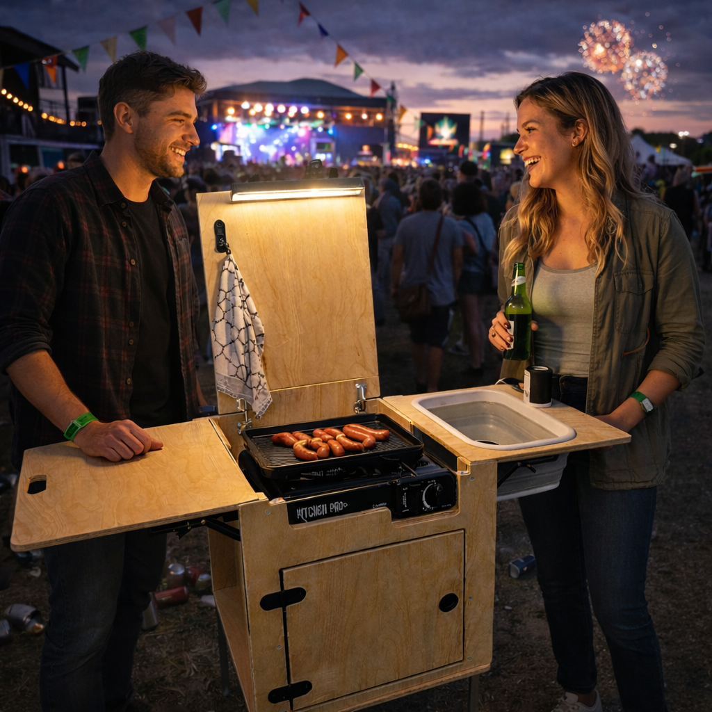Campingbox Campingküche Küchenbox Festivalküche