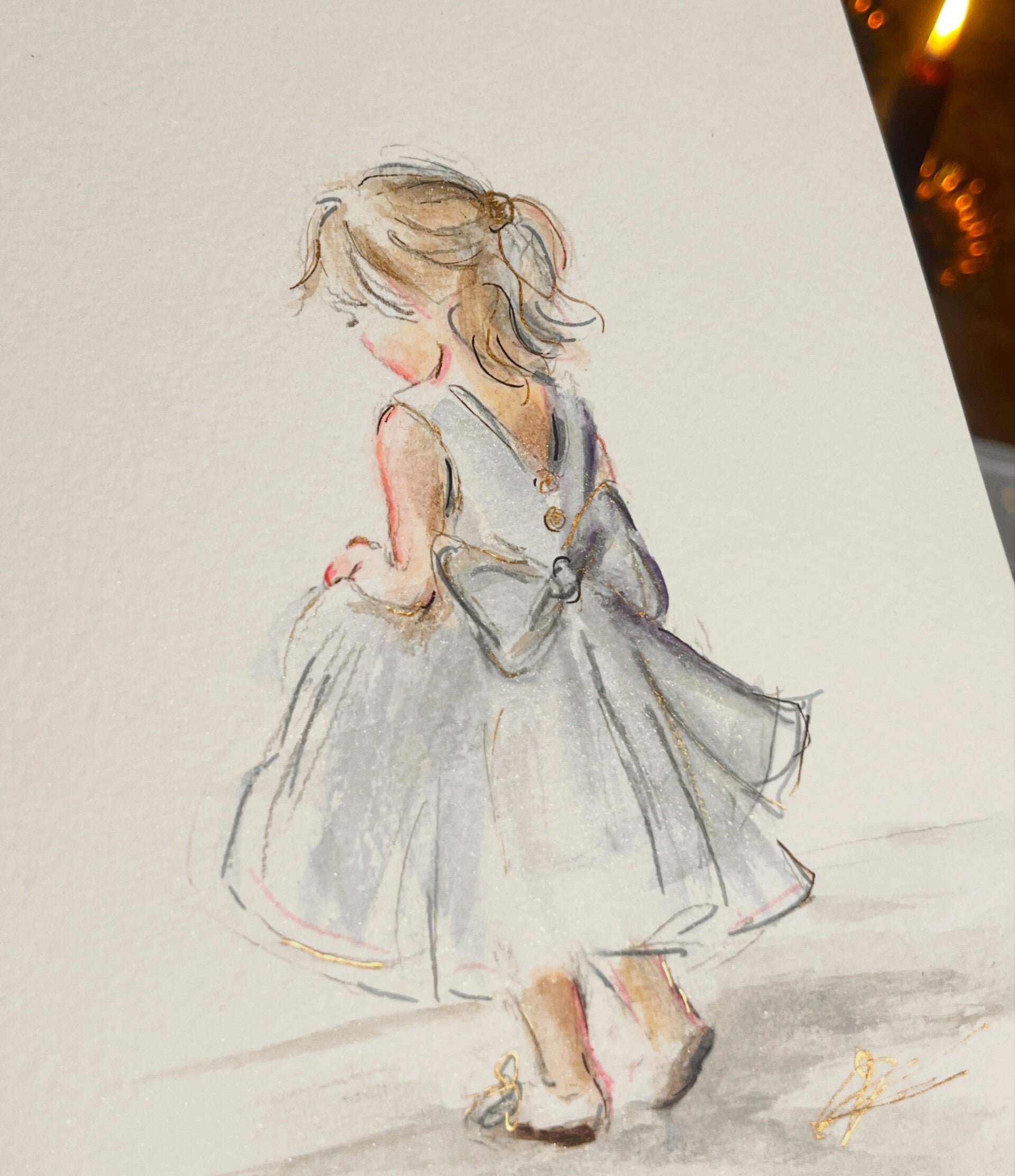 Aquarel portret o.b.v. foto in A5/A4/A3 formaat