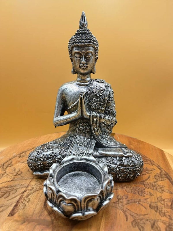 Bouddha Anthracite Bougeoir