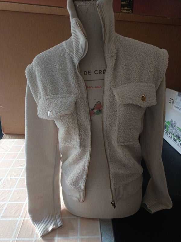 Gilet zippé effet sherpa
