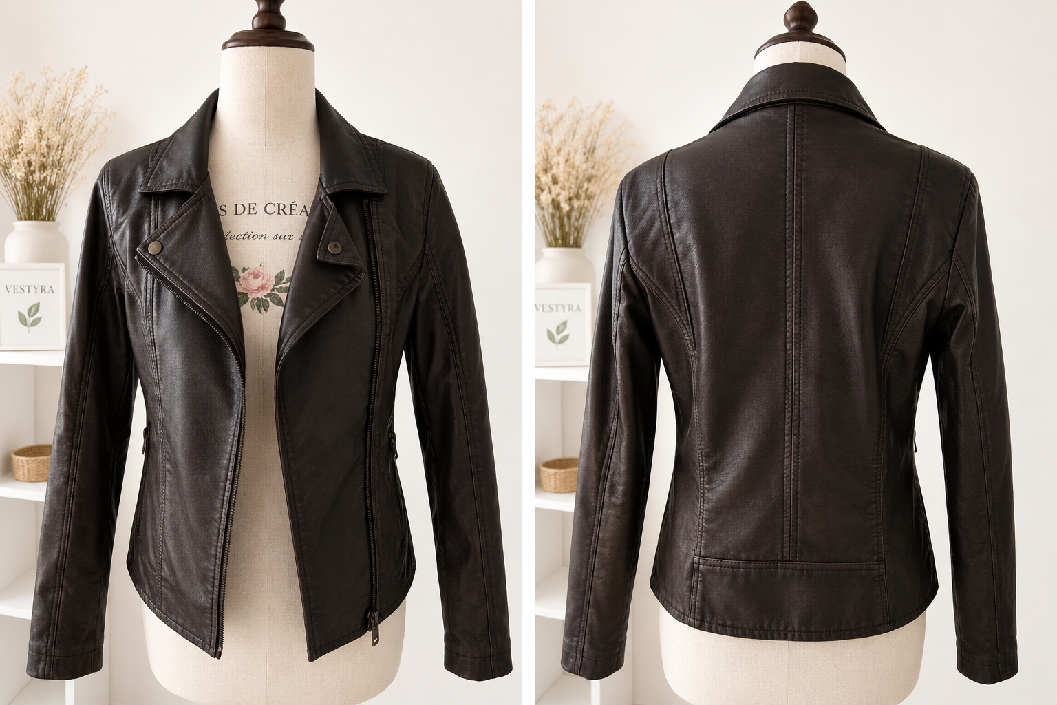 Veste perfecto femme de la marque ELDYS, taille 36, coloris marron.