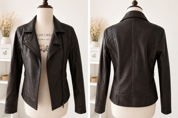 Veste perfecto femme de la marque ELDYS, taille 36, coloris marron.