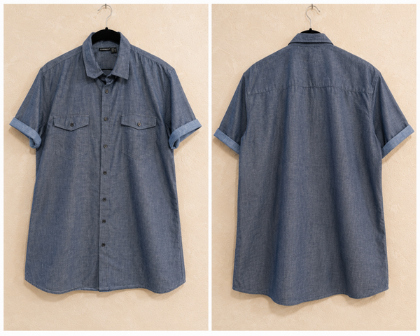 Chemise homme LIVERGY – Bleu – Taille M (39/40)