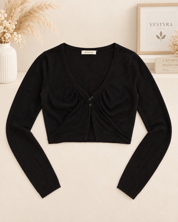 Gilet court noir Promod