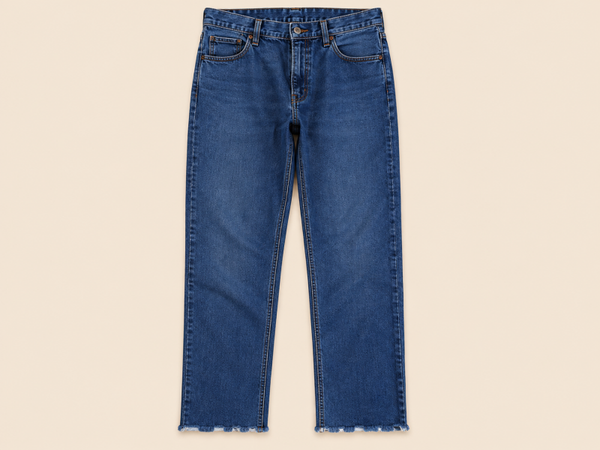 Jean bleu coupe droite