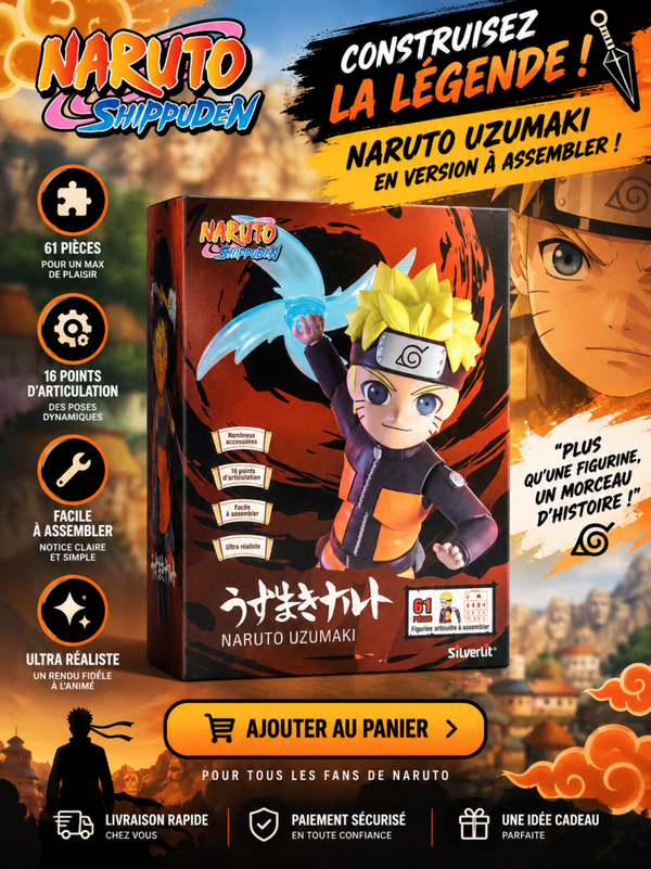 Figurine Naruto Uzumaki à assembler – 61 pièces
