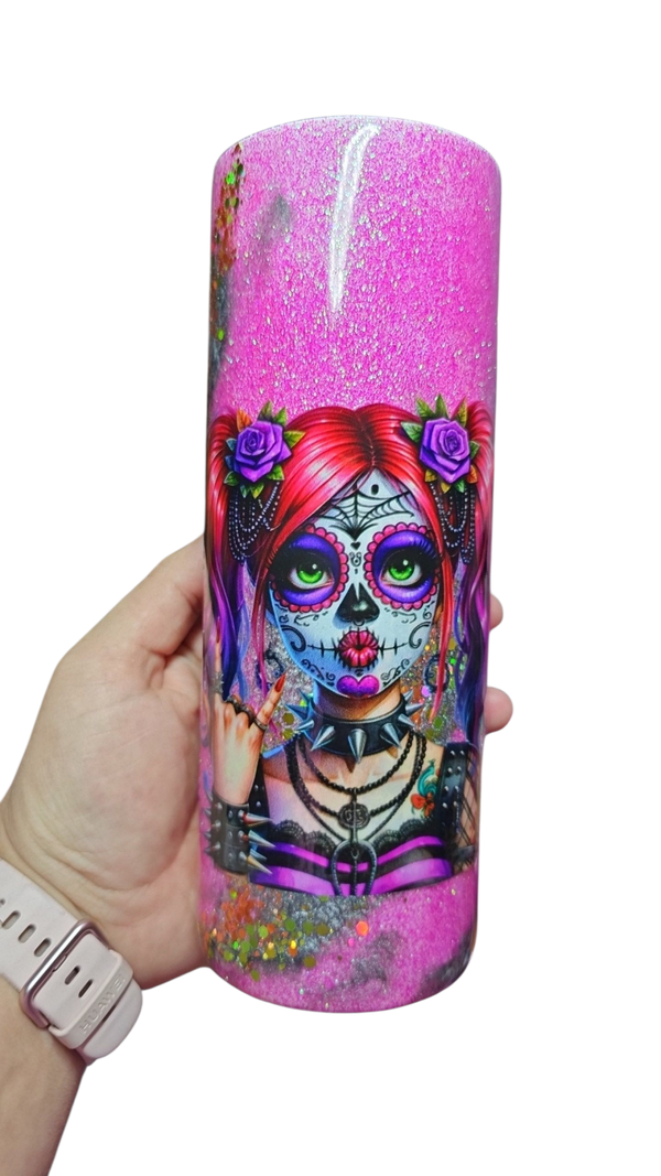 pink sugar skull