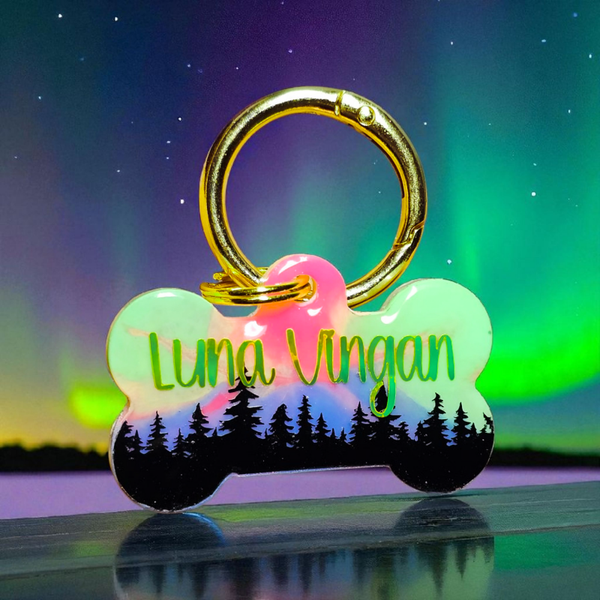Nordlys Tag med glow in the dark effekt