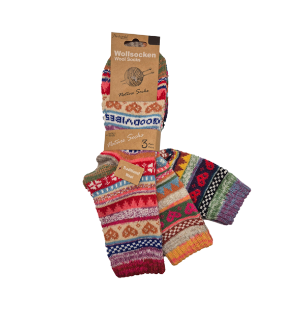 Vrolijke Wintersokken – 3 Paar