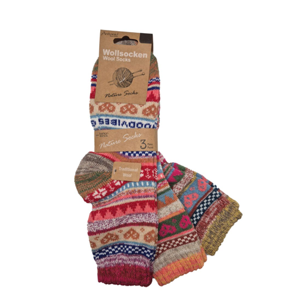 Vrolijke Wintersokken – 3 Paar
