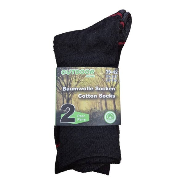 Outdoor sokken - 2 paar - zwart