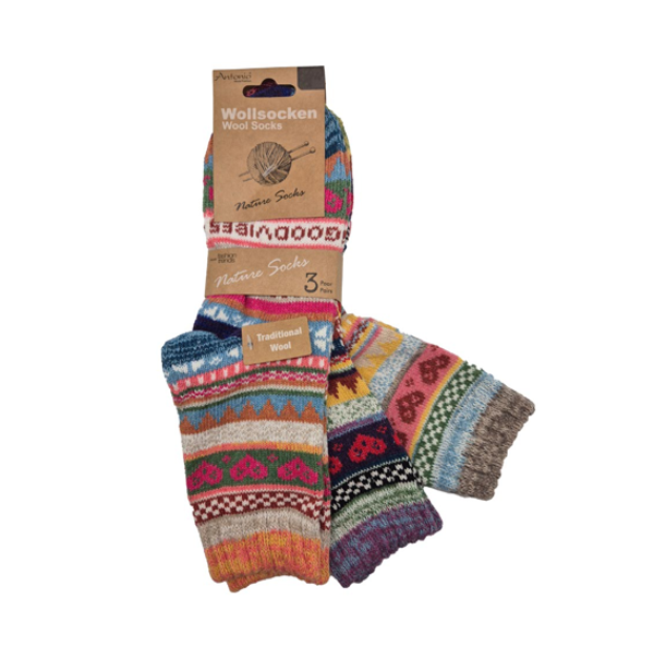Vrolijke Wintersokken – 3 Paar