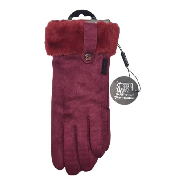 Handschoen met sier knoopje