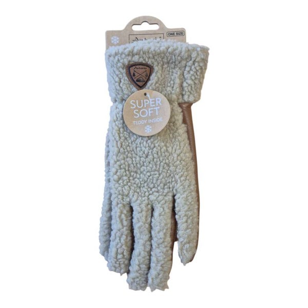 Handschoen teddy licht bruin