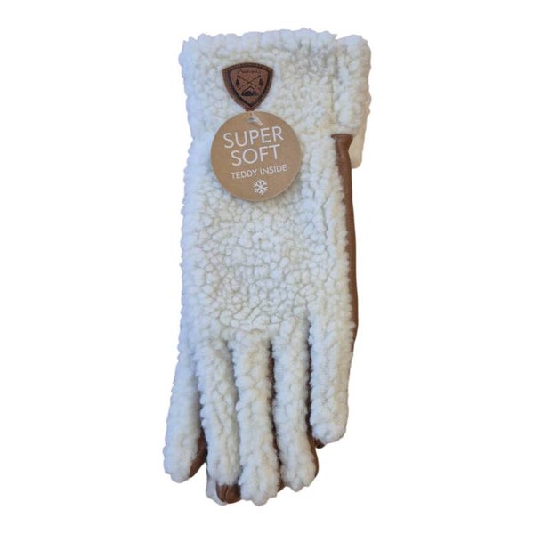 Handschoen teddy wit