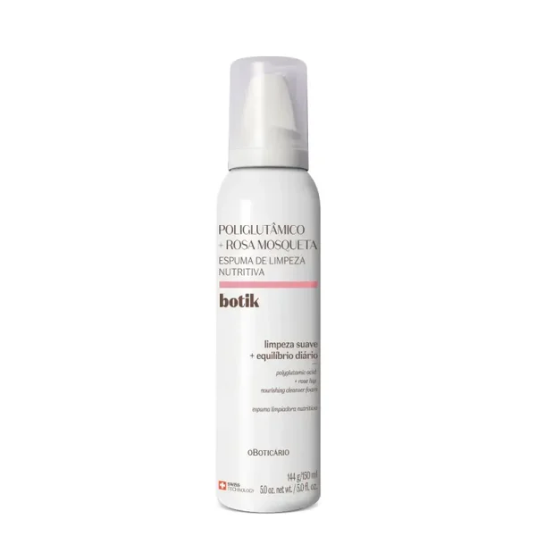 Botik Mousse Nettoyante Nourrissante Polyglutamique + Rose Musquée, 150 ml