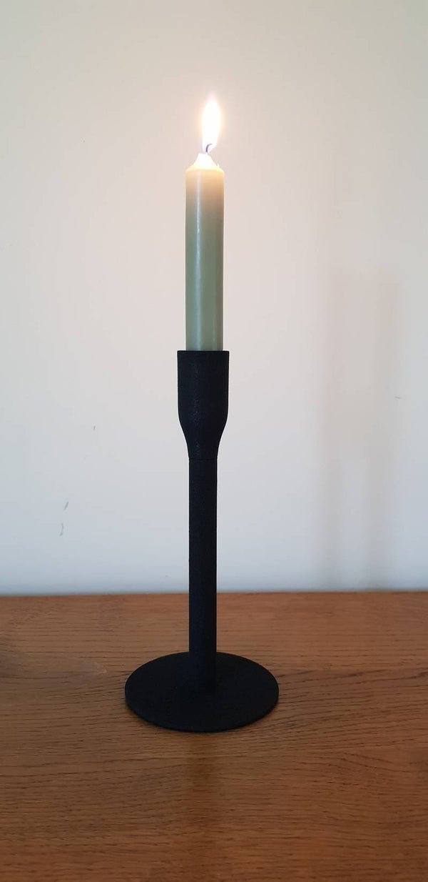 Metalen dinerkaarshouder 9 x 9 x 20 cm zwart