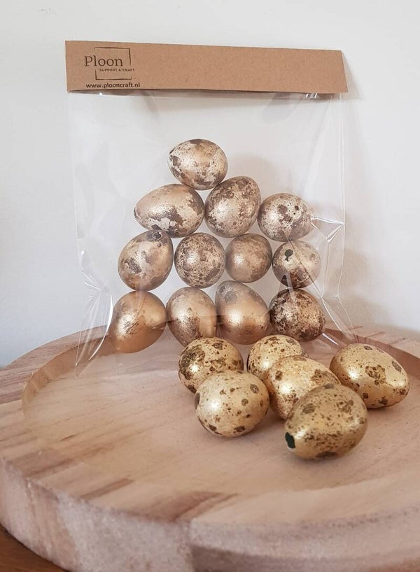 Zakje 12 kwarteleitjes goud