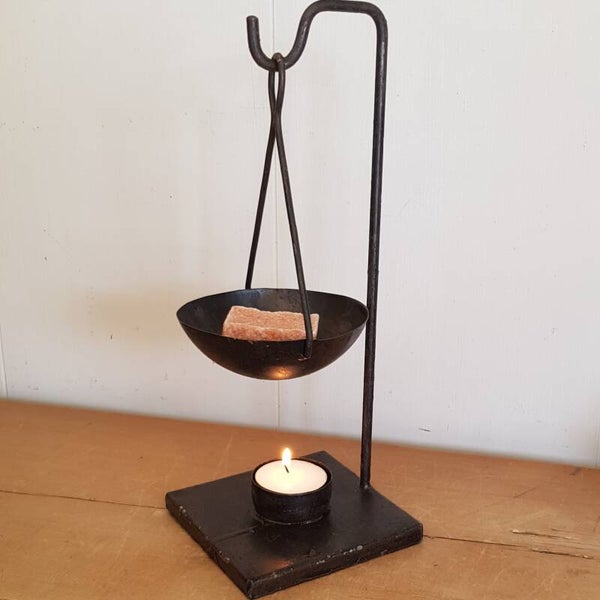 Brander voor amberblokje hangend 10 x  26 cm