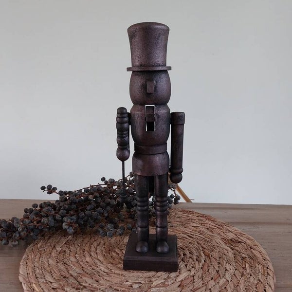 Notenkraker hout koperkleur 6 x 6 x 25 cm ass. 1