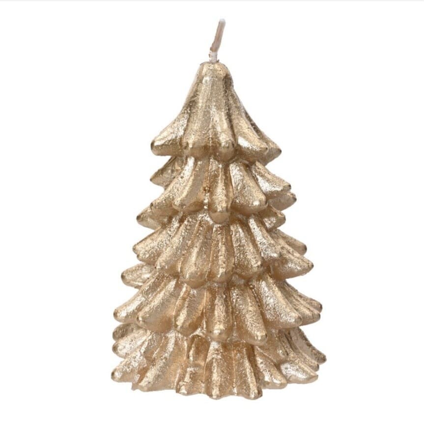 Kaars ''boom'' wax champagne dia 7 x 12,5 cm