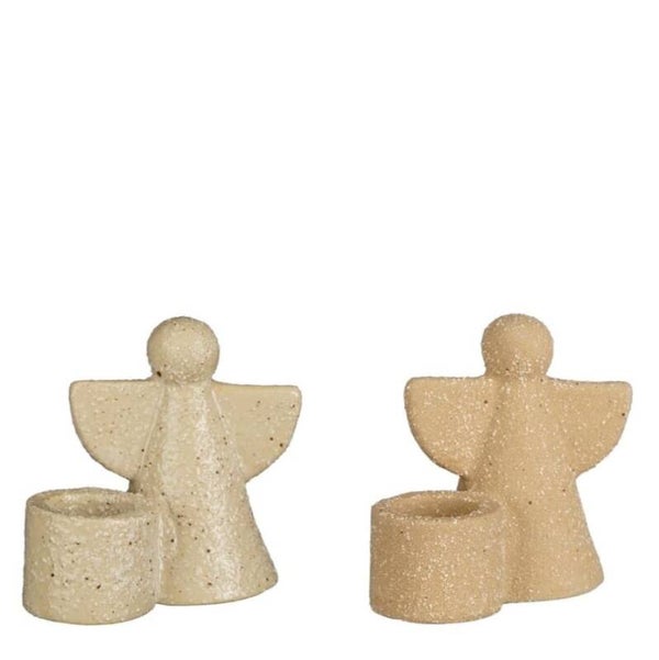 Kandelaar engel bruin 7 x 5 x 7,5 cm