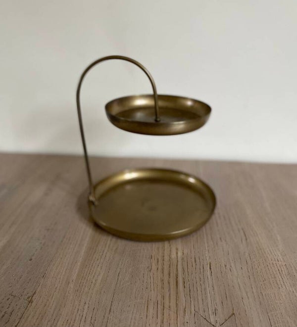 Etagère Esther antiek goud metaal