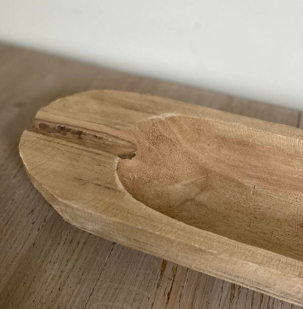 Schaal Marmora hout 12 x 4 x 60 cm