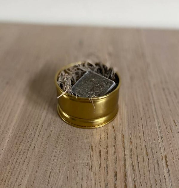 Schaaltje goud metaal klein dia 8 x 4 cm