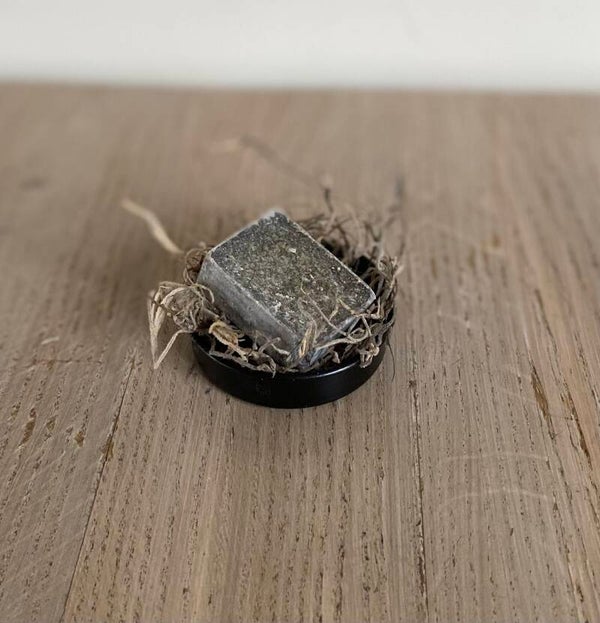 Schaaltje zwart metaal dia 7 x 1,7 cm