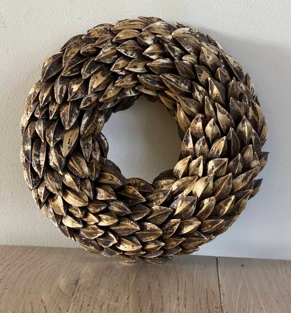 Natural Gold J-Pod Wreath 5,5 x 26 cm
