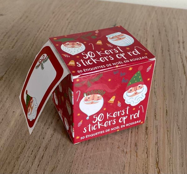 Cadeaustickers kerst 50 stuks ass 2