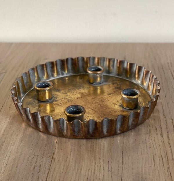 Kandelaar Gingda 23 x 3.5 cm antiek goud