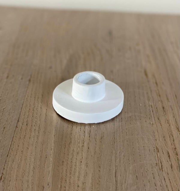 Kandelaar wit dia 7 cm 3 cm hoog