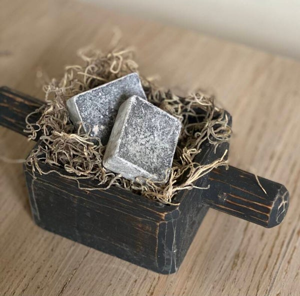 Bakje met steeltjes Grey wash