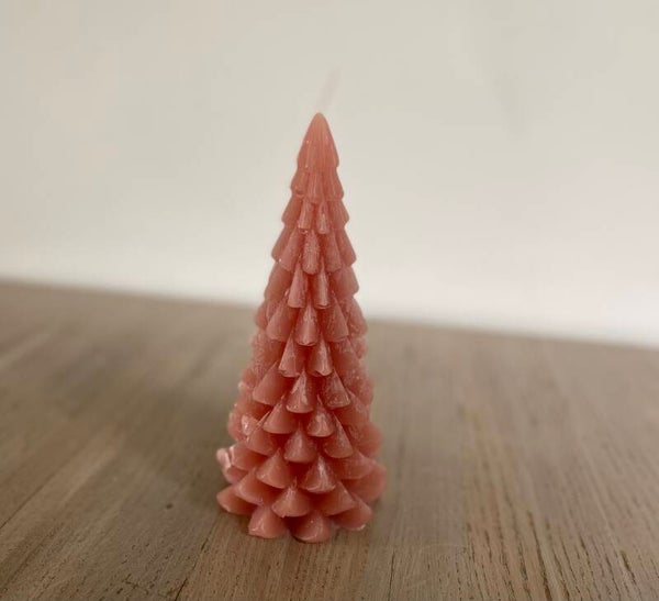 Kerstboom kaars XS Terra Roza 6,3 x 12 cm