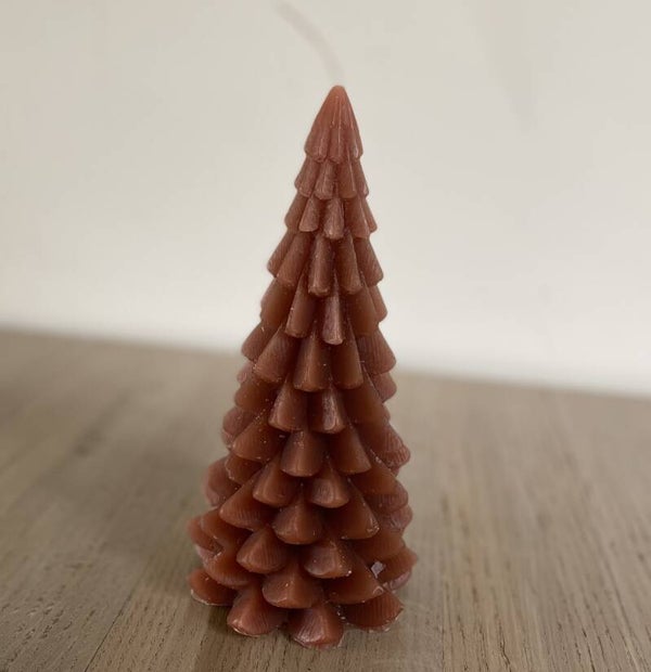 Kerstboom kaars Rust 10 x 20 cm