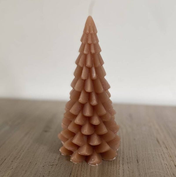 Kerstboom kaars Fudge 10 x 20 cm