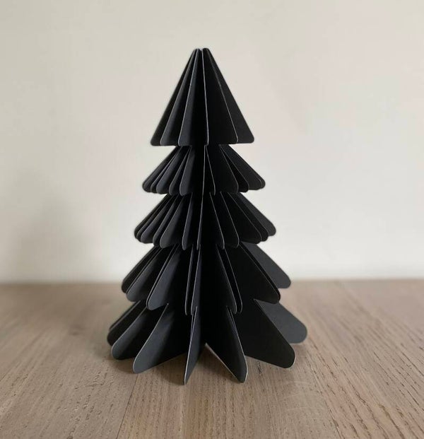 Kerstboom papier 23 cm antraciet